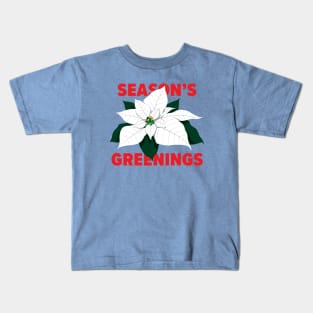 Poinsettia Greetings #2 Kids T-Shirt